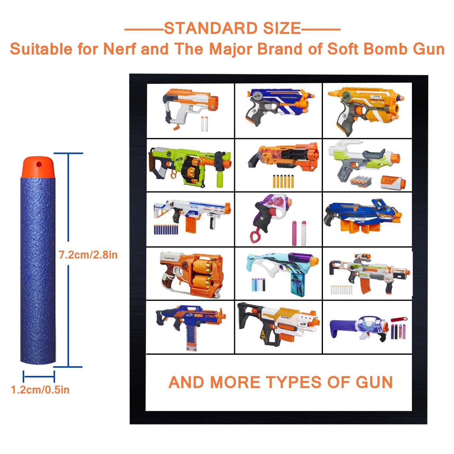 AMOSTING Nerf project pieces Refill Darts 1000PCS Bulk project pieces Pack for Nerf N-Strike advanced 2.0 Series - Compatible with All advanced Blasters Blue