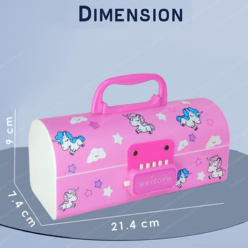 Funblast Kids Pen Box Multi-Layer Suitcase Style Password Lock Pencil Case For Kids, Boys, Girls, Stationary Organizer Case For