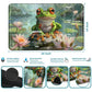 Rwutytiul Frogs Card Playmat 24 X 14 Inch With Tube Bag, Card Gameplay Playmat With Zones Commander Deck Board Mtg Rpg Ccg Tcg C
