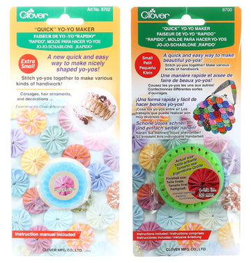 Bundle Of Two (2) Quick Yo-Yo Makers: Extra Small (Makes 3/4'' Yo-Yos) And Small (Makes 1.25'' Yo-Yos)
