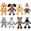 Elcoho 8 Pieces Safari Stuffed Animals Plush Jungle Animal Toys 9.8 Inch Zoo Stuffed Animals Set Cute Plush Toys For Animal Themed Parties Teacher Student Award, 8 Styles