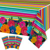 3 Pieces Mexican Fiesta Party Supplies Mexican Theme Tablecloths Cinco De Mayo Table Covers Mexican Floral Stripes Tablecover fo