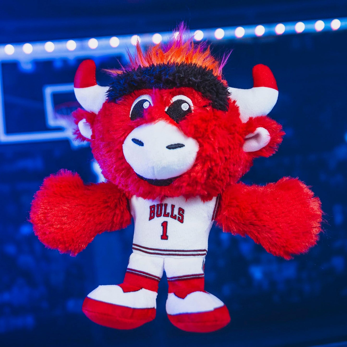Bleacher Creatures Chicago Bulls Benny Mascot Plush Toy - 8" Soft Polyester Chibi Plush, Model K8-NBA-BUL-MAS