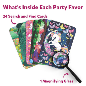 Skillmatics Party Favors (Pack Of 15) - Can You Spy Unicorns & Princesses Cards Set, Pink Goodie Bag, Gifts For Girls, Boys Ages 4, 5, 6, 7