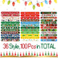 SUNPROUND 100Pcs Christmas Slap Bracelets, Christmas Party Favors for Kids, Christmas Stocking Stuffers, Christmas Toys For kid