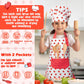 R Horse Kid Apron And Chef Hat Set - 2Pcs Strawberry Adjustable Children Kitchen Toddler Apron For Girls, Role Play Chef Toy Coo