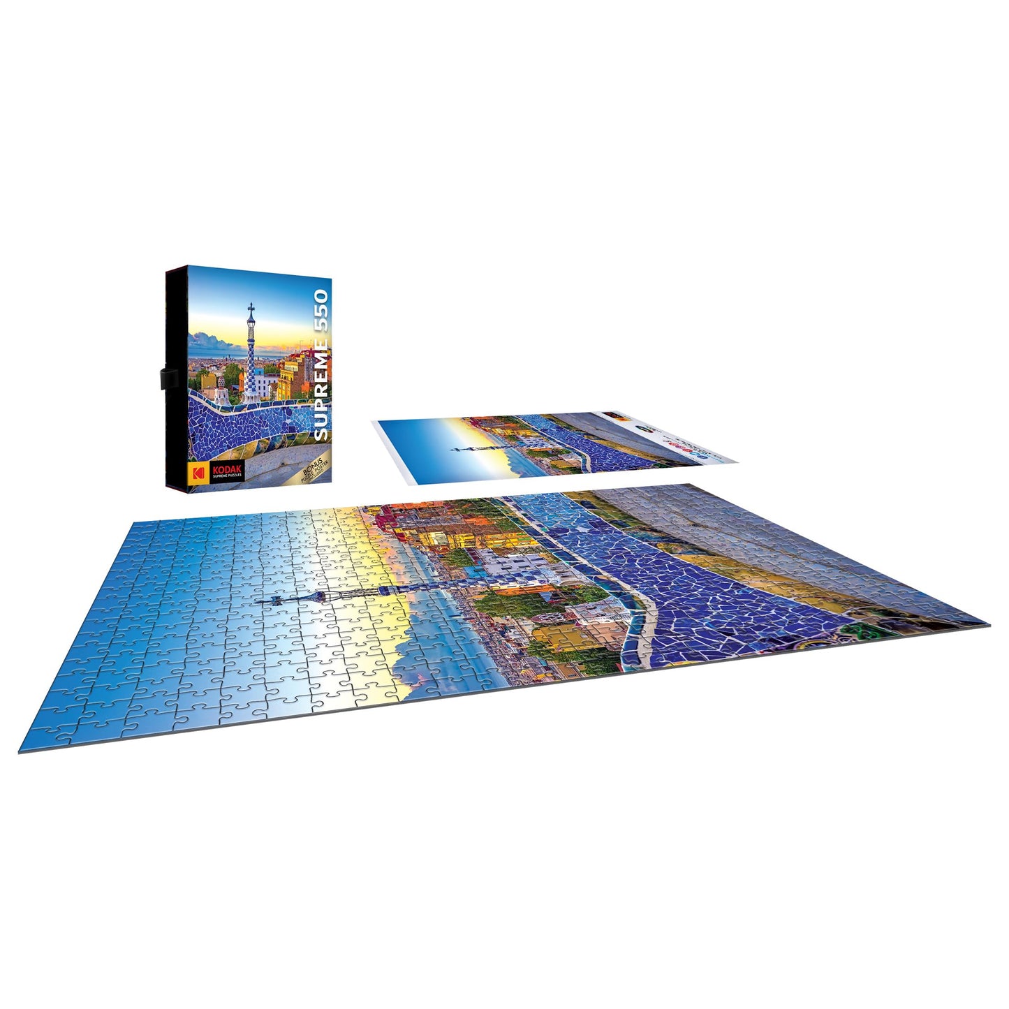 RoseArt 550-Piece Jigsaw Puzzle - Kodak Supreme Park Guell, Barcelona - Multi-colored Cardboard for Adults