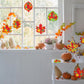 Renbuzhu 40PCS Fall Crafts Bulk: Leaves Paper Suncatchers DIY Kit for Autumn Thanksgiving Activities Decorations, Window Stained
