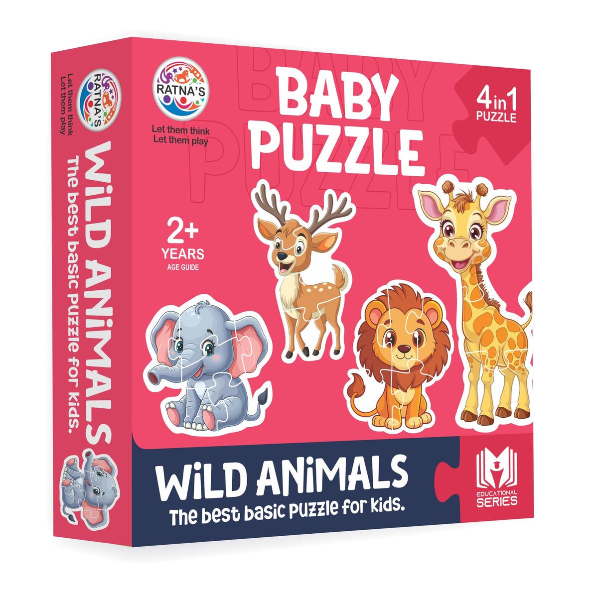 Ratnas Educational Baby Puzzle Wild Animals