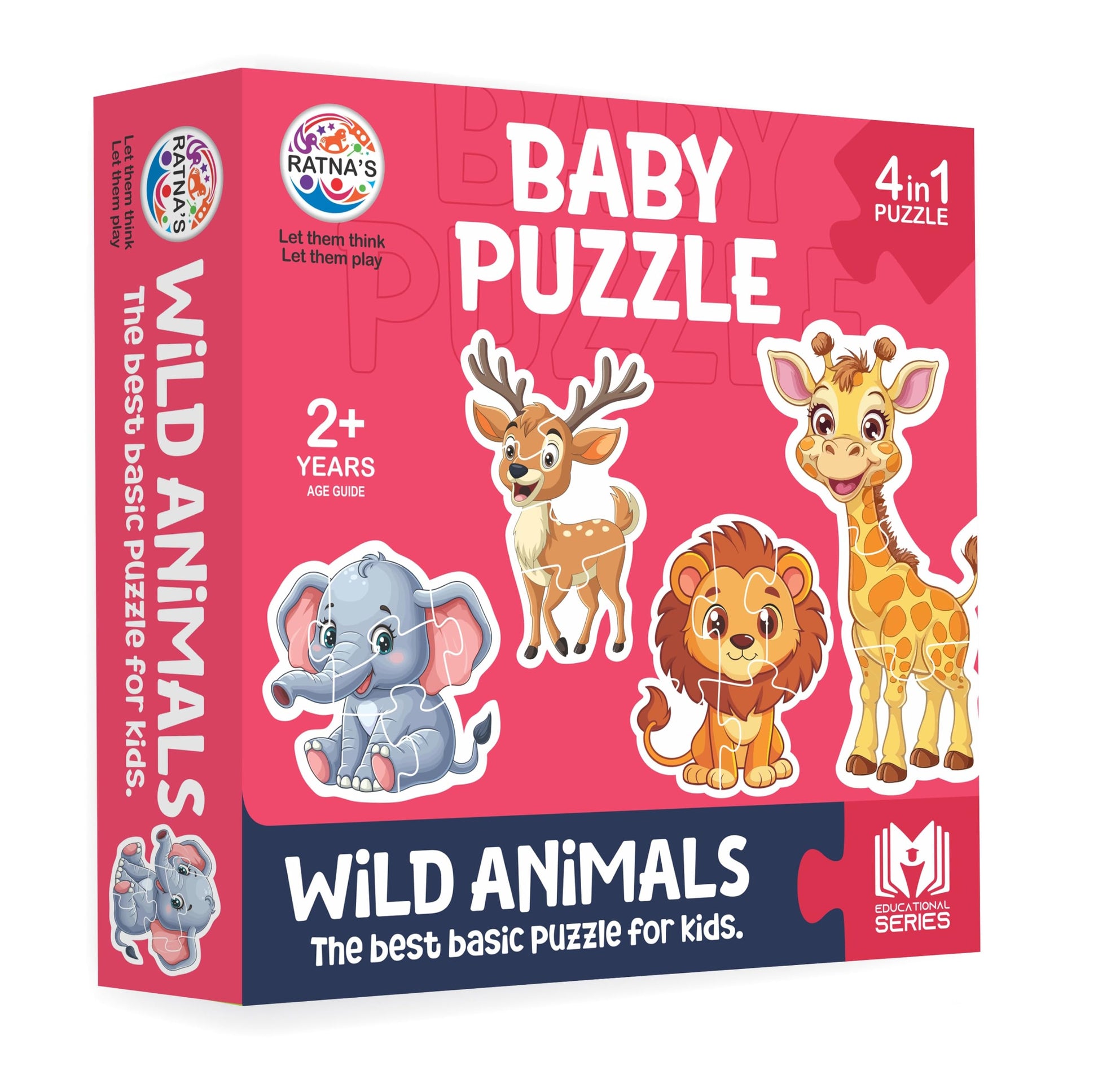 Ratnas Educational Baby Puzzle Wild Animals