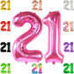 Katchon, Hot Pink 21 Balloons Numbers - 40 Inch | Pink 21St Birthday Balloons For Her | 21St Birthday Decorations For Her Pink | 21 Balloon Number, 21 Number Balloons | Pink 21St Birthday Decorations