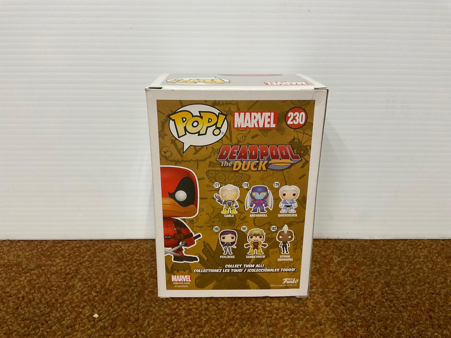 Deadpool Funko Pop Duck Exclusive Vinyl Figure - Red & Black, Model 14561, Item Size CA2375