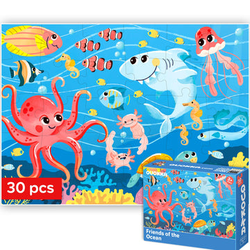 Quokka Puzzles For Kids Ages 3-5 - 30 Pieces Puzzles For Toddlers 2-4 - Sea World Learning Jigsaw Puzzles For Kids 4-6 Years Old