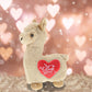 Dollibu I Love You Valentine Plush Beige Llama - Cute Stuffed Animal With Red Heart And Name Personalization Gift For Valentines