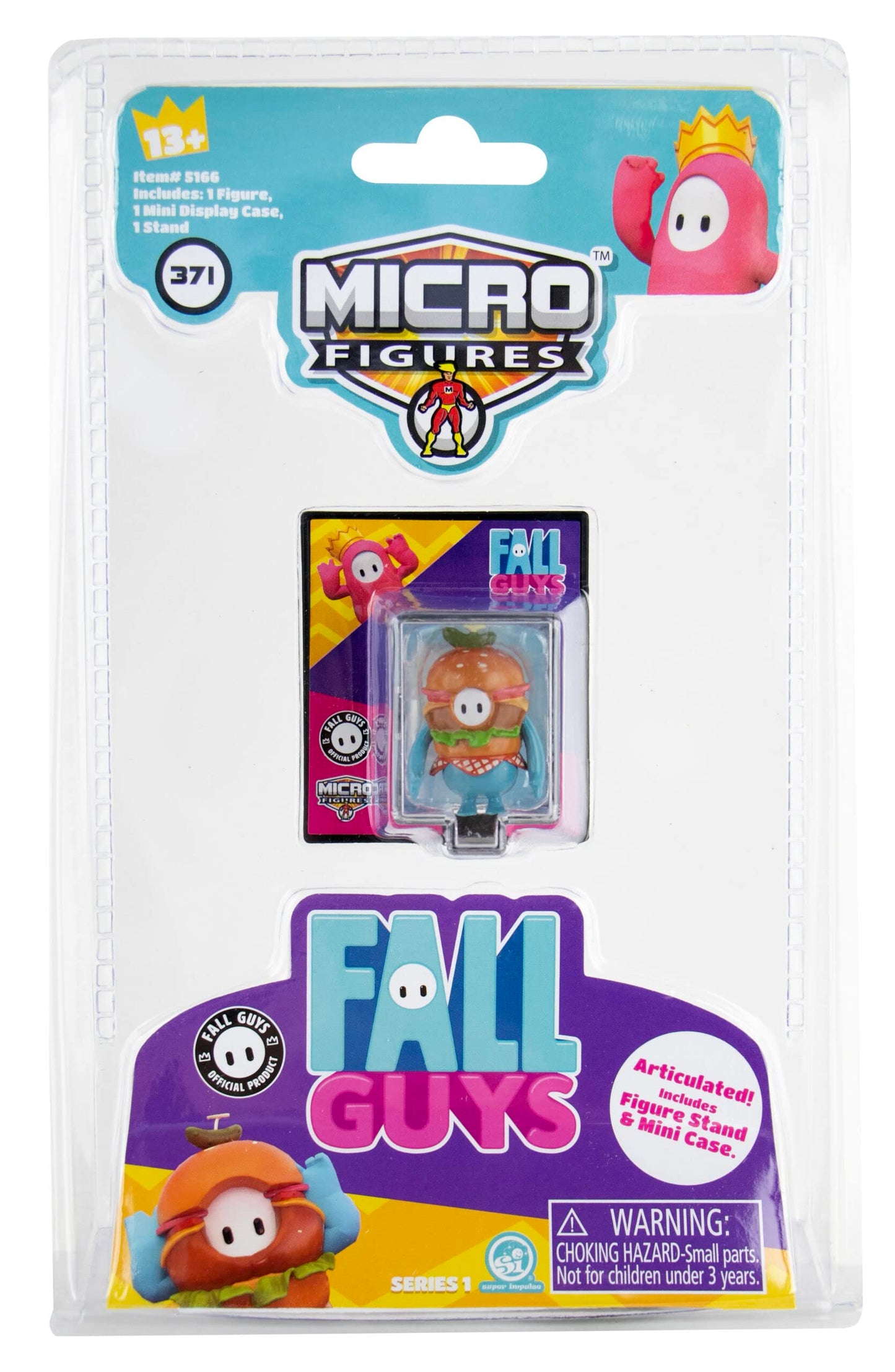 World's Smallest Fall Guys Micro Figures 4-Pack - Multicolor, 1.25 inches, Plastic