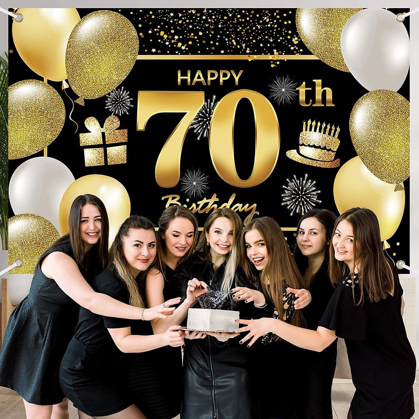 70Th Happy Birthday Banner Birthday Decorations For Men Birthday Party Decorations Birthday Backdrop