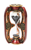 Ptc 6.13 Inch Red Steampunk Inspired Sand Timer Hourglass Statue Figurine