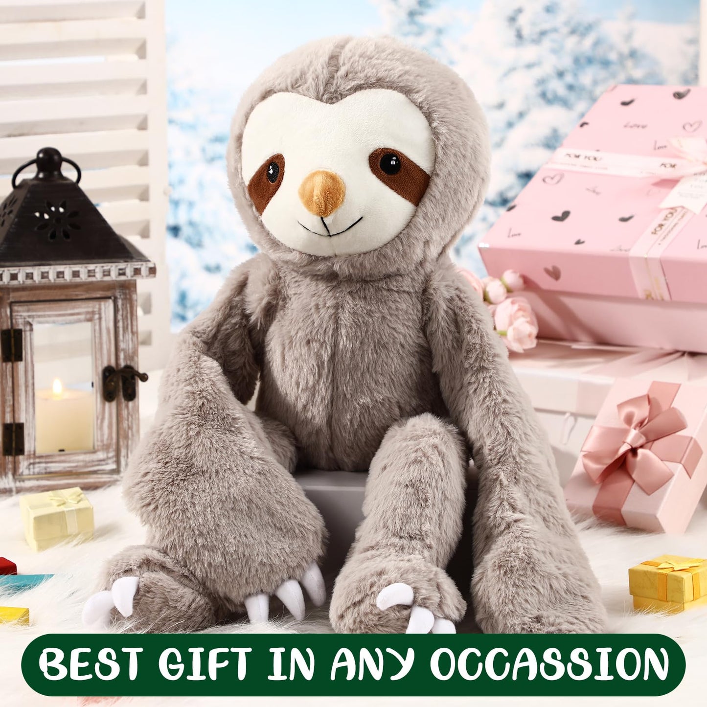 Realspring Microwavable Stuffed Animal For Kids Lavender Scented Cute Plush Heatable Coolable Plushie For Valentine'S Day Gift A