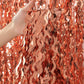 CYLMFC Wavy Rose Gold Fringe Curtain - 3.3 ft x 6.6 Feet, Pack of 3 | Rose Gold Party Decorations,Rose Gold Streamers,Rose Gold 