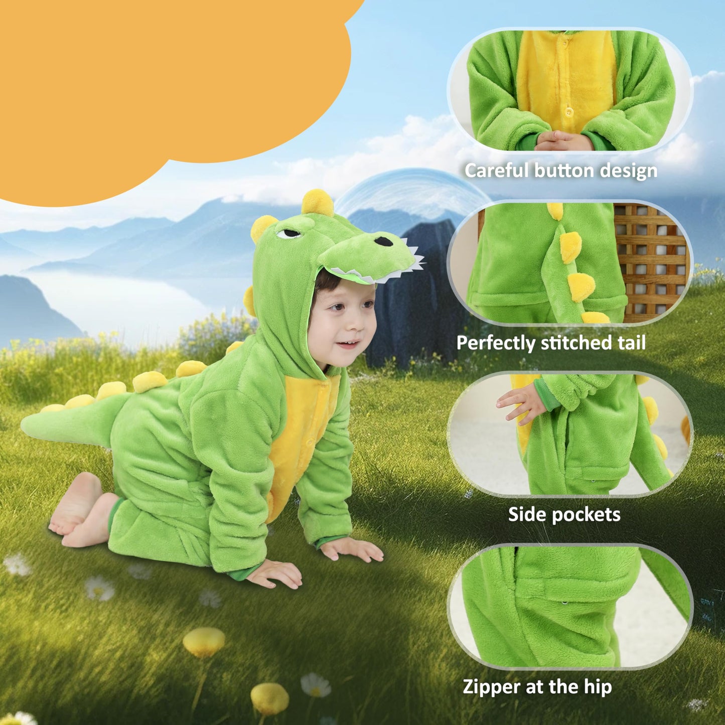 Fairycece Dinosaur Costume For Toddler Boys 2T 3T Animal Toddler Girl 4T Onesie