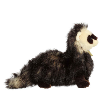Aurora Realistic Miyoni Ferret Stuffed Animal - Lifelike Detail - Cherished Companionship - Brown 10 Inches