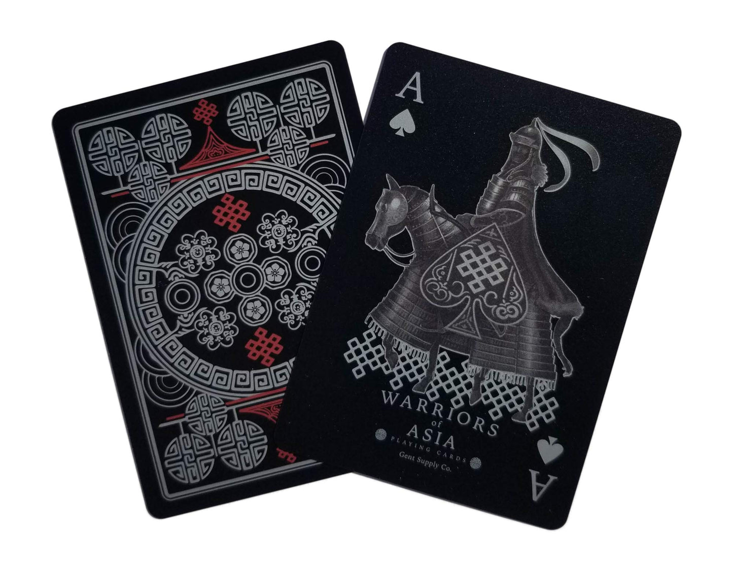 Gent Supply Warriors Of Asia Waterproof Playing Cards Black Pvc Edition Deck