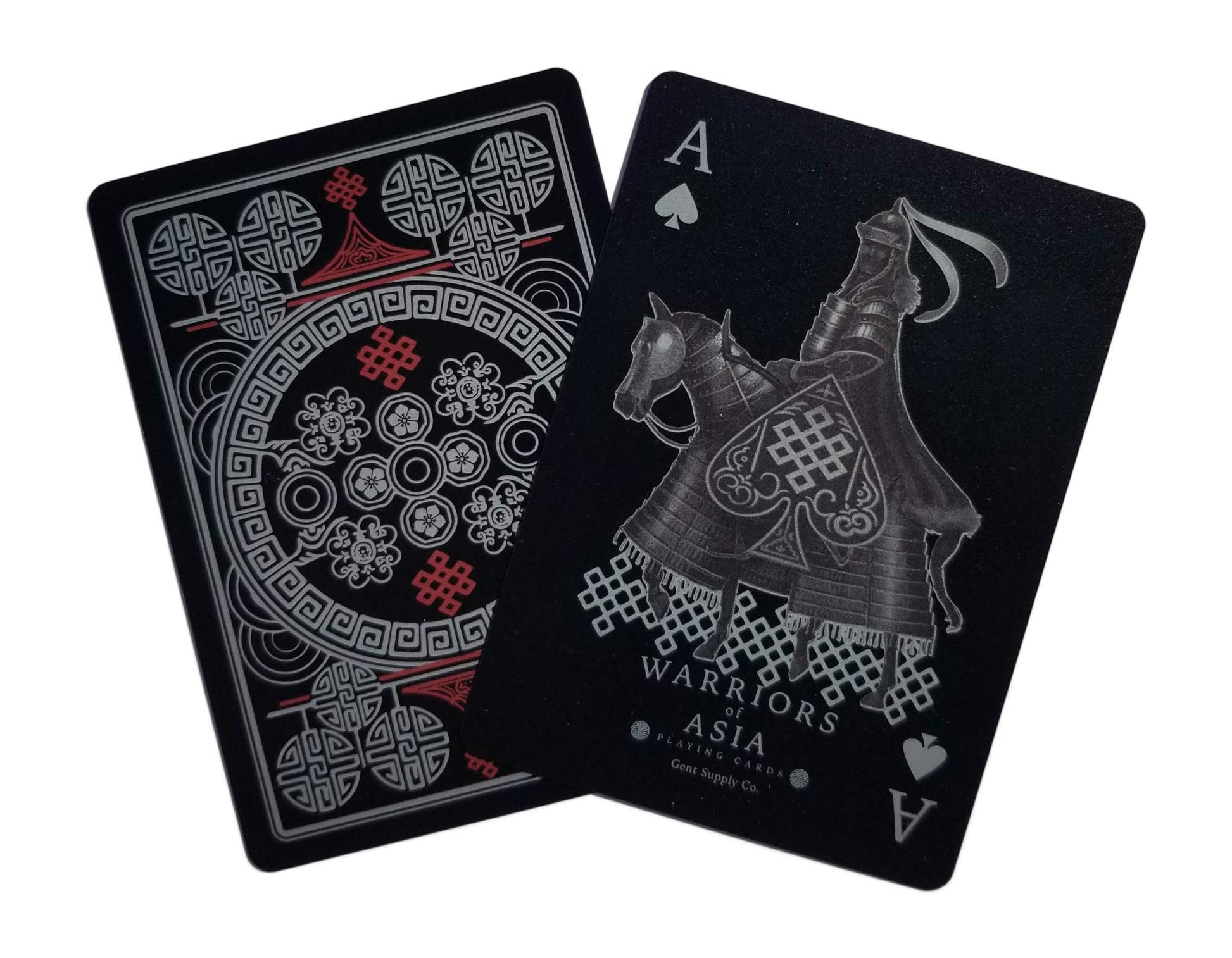 Gent Supply Warriors Of Asia Waterproof Playing Cards Black Pvc Edition Deck