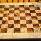 Radicaln 15 Inches Handmade Marble Coral And Red Chess Board