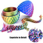 Locyfens 3D Printed Dragon Eggs With Dragon Inside, Rainbow Articulated 3D Dragon Toys With 3D Dragon Eggs, Crystal Dragon Red Y