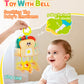 Jollybaby Baby Pull Vibration Toy - Tummy Time Sensory Hanging Toys for Car Seat  Stroller  Crib & Play Gym  with Babies Rattles & Teether  Air Travel Toys for Toddlers Gift- Toast