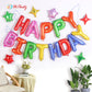 Birthday Balloons Banner, 3D Mylar Foil Happy Birthday Balloons, 24Pcs Birthday Party Decorations With 6Pcs Star Balloons For Ki