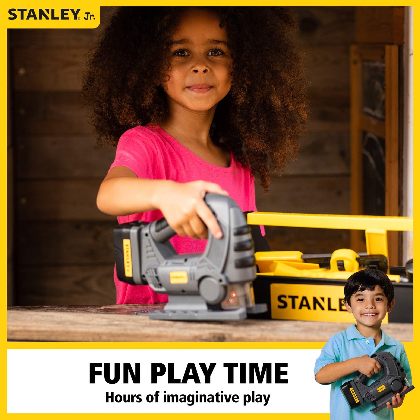 Stanley Jr Jigsaw Toy - Carpentry Role Play For Kids - Enhance Hand And Eye Coordination - Power Tool