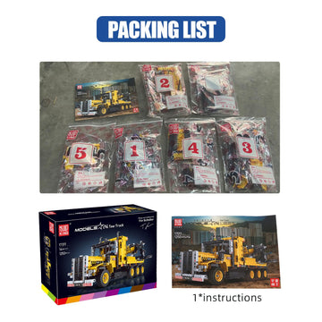 Mould King 17011 Heavy-Duty Tow Truck Building Toy Set, Technology Moc Road Trailers Building Gift Toys For Kids Age 8+ (1,250 Pieces)