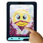 Sky Castle Doodlejamz Jellypics - Sensory Drawing Pads Filled With Non-Toxic Squishy Beads And Gel - Includes Stylus, Removable 2-Sided Emoji Backer Card (Pink, Purple, Green Beads)