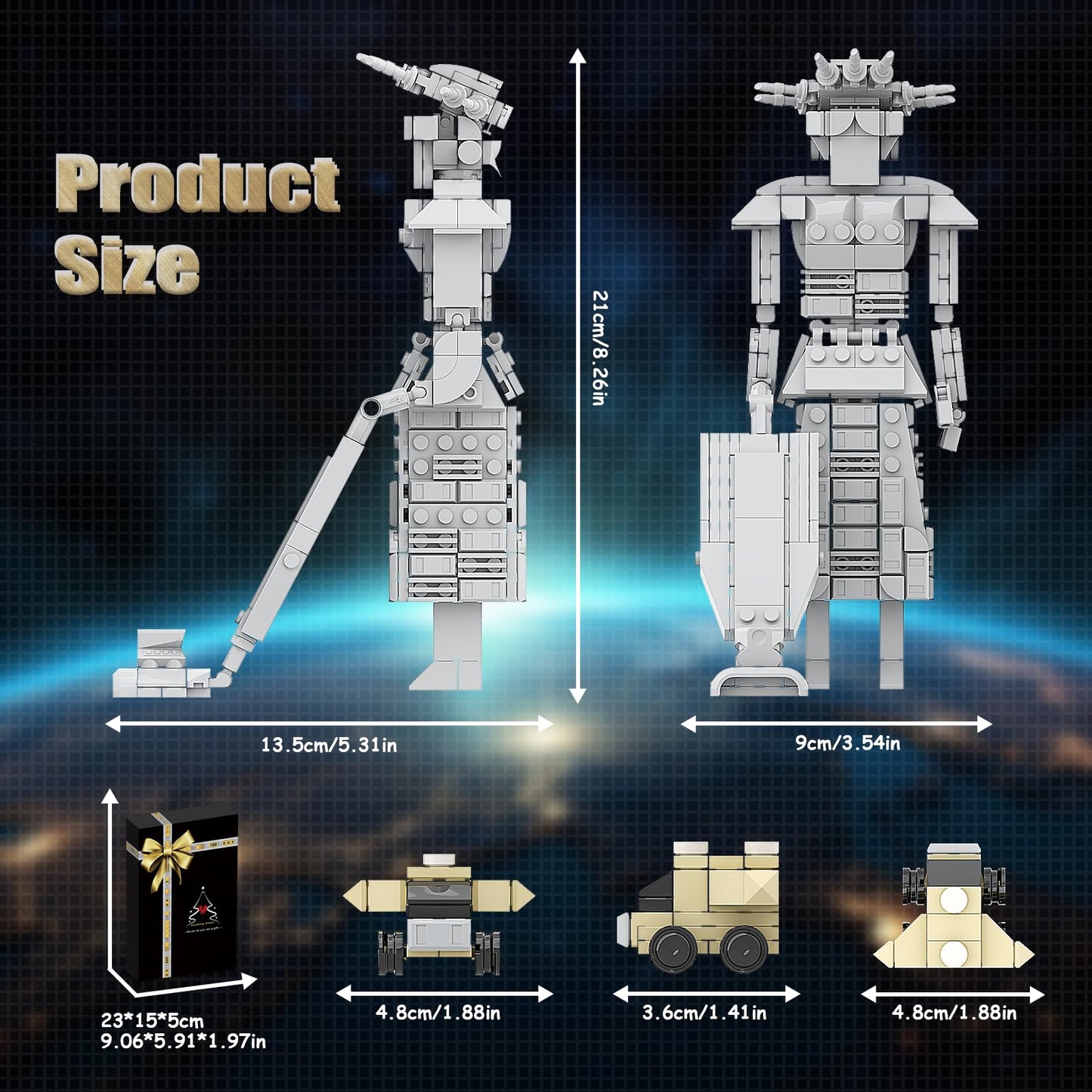 Generic Mega Maid Spaceballs Creative Building Kit for mature-themed Kids Desktop Building Set Toy Compatible with Lego Christmas Bithday Gift(362PCS)  Medium