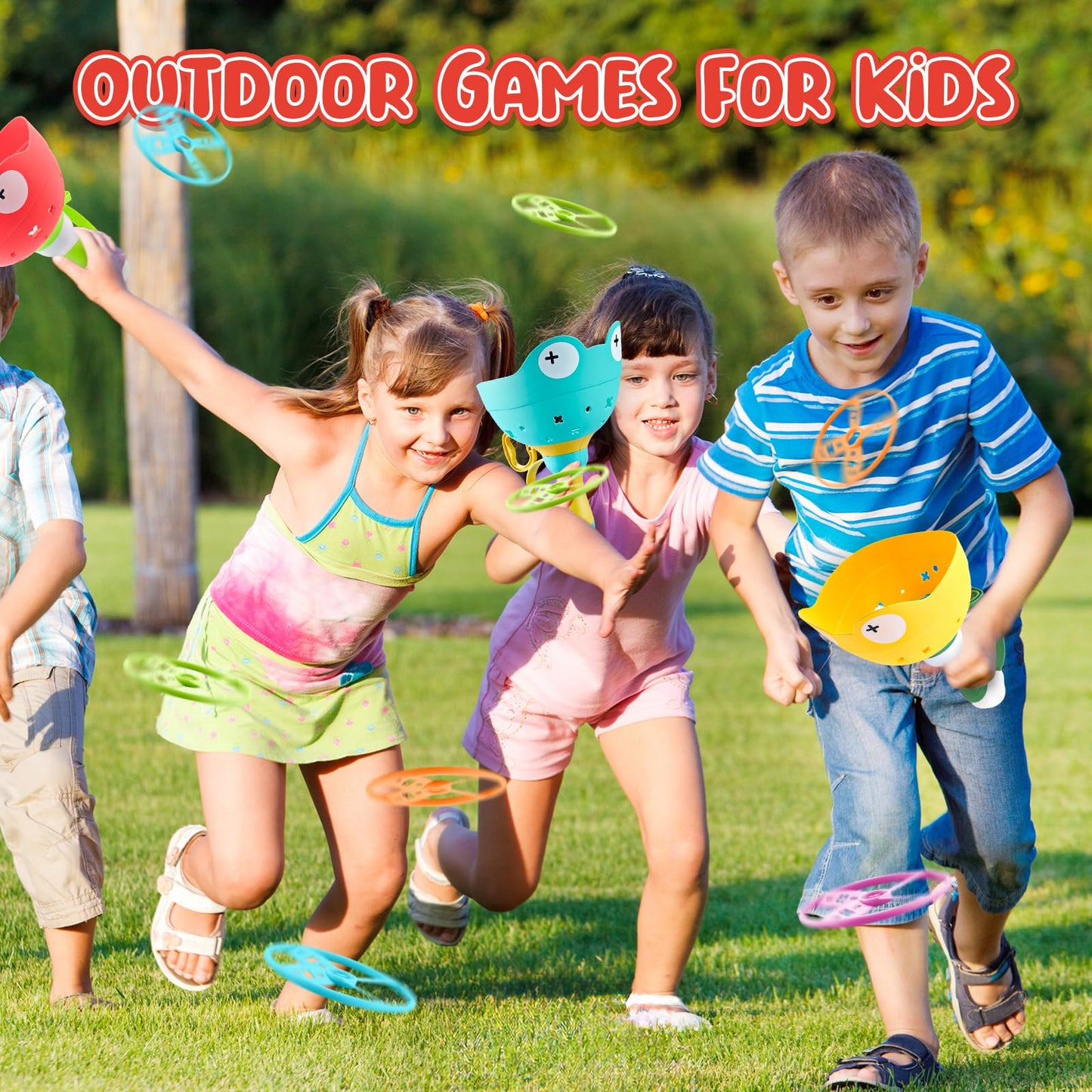 Outside Toys For Kids Ages 4-8, Manual Capture Catching Game - Toddler Chasing Toy 3 4 5 6 7 Year Old Boys Girls, Kids Outdoor Games Age 3-5 Christmas Birthday Gifts Fun Games Family Outside Games