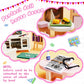 Zhanmai 17 Pcs Mini Stuff Miniature Doll House Accessories - Mini School Supplies For Dolls - Miniature Food Set Hamburger Fries Juice Fast Food Set Pretend Play