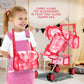 Dolls To Play Baby Doll Stroller Bed and Seat Nursery Playset, Accessories Furniture Set High Chair Diaper Bag Role Play Deluxe