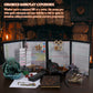 CZYY 4-Panel DM Screen - Black Cardboard Game Master Shield with Erasable Pockets for RPG & Dungeon Masters, Small Size, Style A