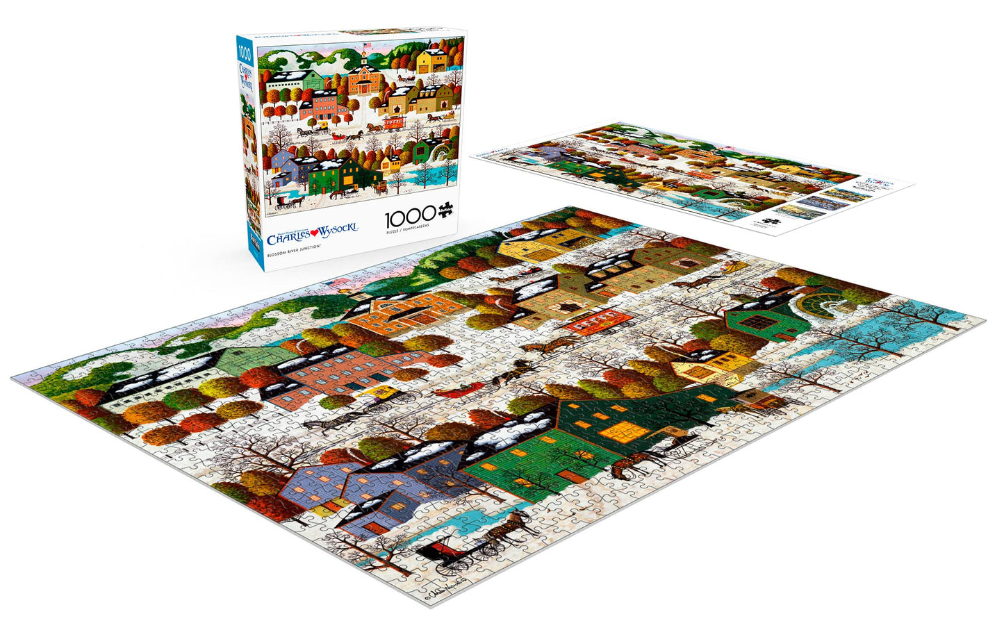 Buffalo Games - Charles Wysocki - Blossom River Junction - 1000 Piece Jigsaw Puzzle For Adults -Challenging Puzzle Perfect For Game Nights - Finished Size Is 26.75 X 19.75