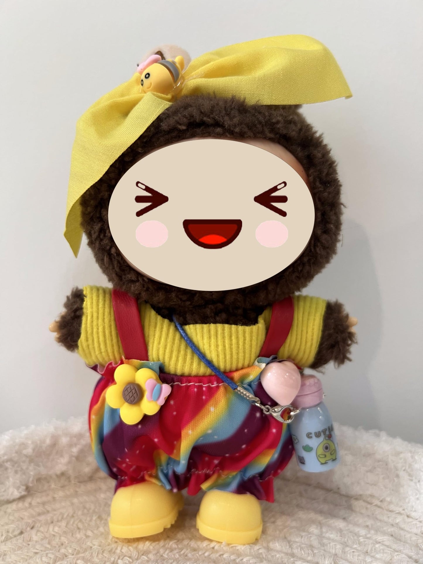 17Cm Doll Clothes Cute Babydoll Clothing Handcrafted Outfits Cute Garment With Shoes And Accessories(No Doll), Yellow-Lbb013