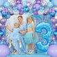 Frozen Balloon Arch Kit,Light Blue Purple White Balloon Garland With Silver Confetti Balloon,Metallic Blue Purple Balloon Decora
