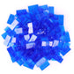 Bulk Dominoes Plastic Bulk 100pcs - Building and Stacking and Chain Reaction Toppling STEAM Toy Blocks for Kids (Clear Blue)