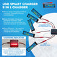 AMZZN 5PCS 3.7V 680mAh 1S Lipo Battery with JST Plug and 5-in-1 Charger for UDI U817 U818A V959 V222 V929 S032 RC Drone, Four Ax