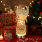 Eldnacele Snow Globe Angel Statue - Lighted, Glittering, Battery Operated, Multi-Color Changing, Model AG002-H, Christmas Decoration