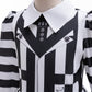 Miltrs Girls Halloween Costume Black And White Striped Dress Kids With Headband For Movie Cosplay Dress-Up
