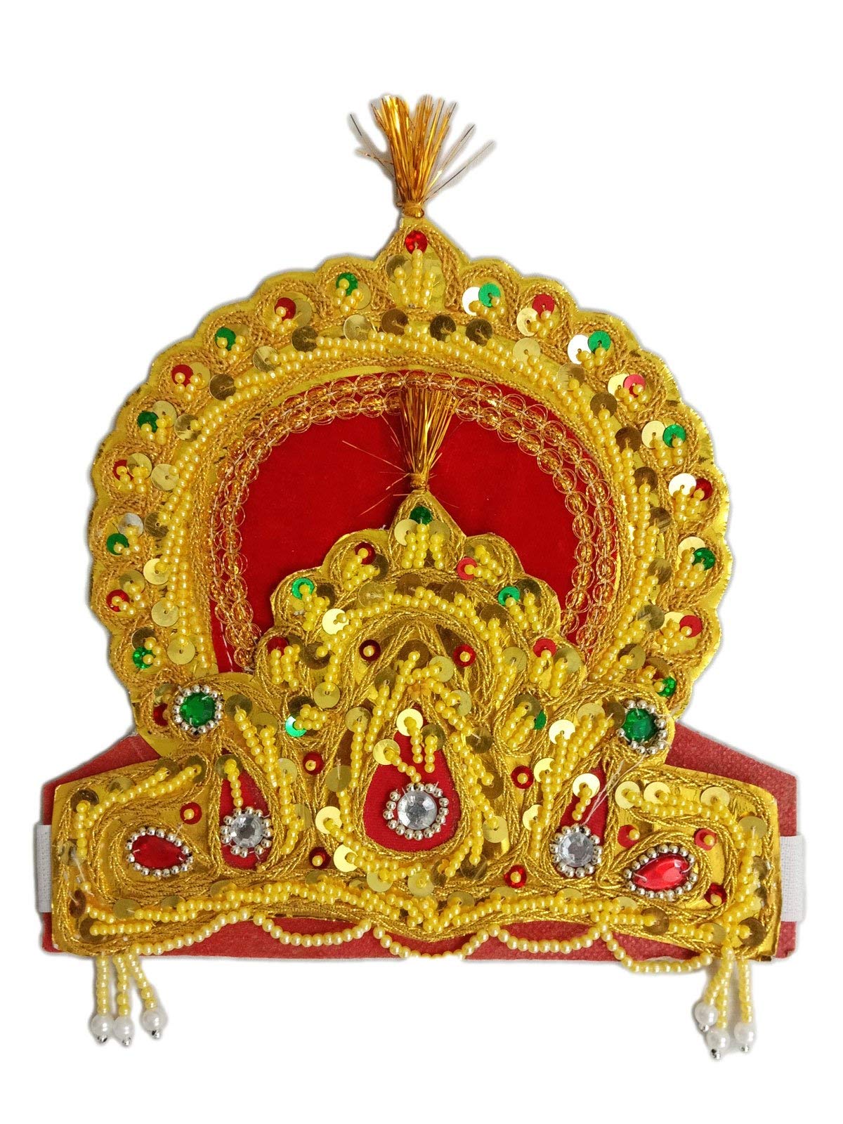 Bookmycostume Mythological Character Multicolor Crown Mukut Kids Fancy Dress Costume Accessories 2-9 Yrs