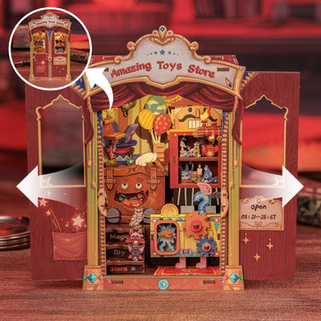 Cutefun Book Nook Kit, Diy Miniature House Kit For Beginners, Book Nook Kits For Adults, Wooden Dollhouse For Bookshelf Decor, Birthday Gifts For Family And Friends (Amazing Toys Store)