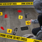 Halloween Crime Scene Decorations Kit, Crime Mystery Dinner Party Game Supplies, Includes Crime Scene Tape, 25 Yellow Evidence Markers, 25 Crime Object Cards