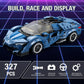 High Godo Moc Racing Sports Car Building Blocks Set, Technique And Engineering Super Vehicle Building Kits,Cool Simulation Supercar Model Gifts For Car Lovers And Kids Age 6+ (327 Pieces)